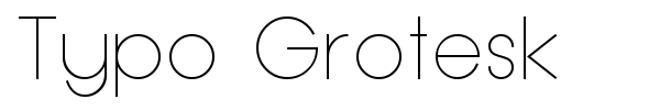 Typo Grotesk font preview